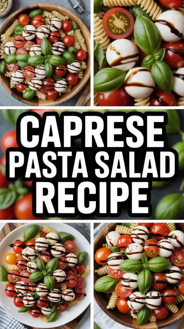 🧀 Caprese Pasta Salad Recipe (2025) – Fresh, Easy & Delicious!