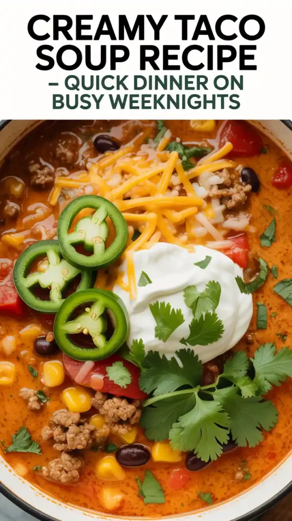 Creamy Taco Soup Recipe: A Comforting Meal for Any Night