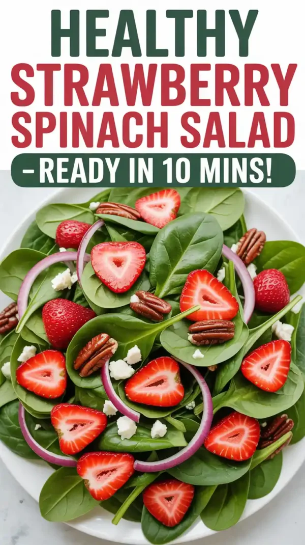 🍓 Fresh Strawberry Spinach Salad with Homemade Poppy Seed Dressing (2025 Recipe)