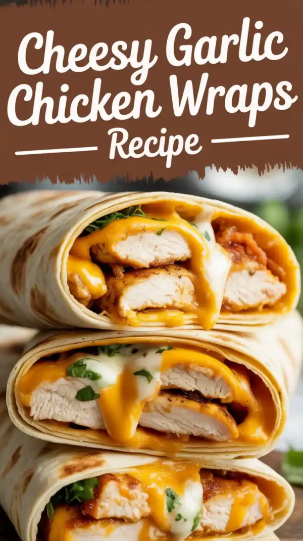 Cheesy Garlic Chicken Wraps Recipe
