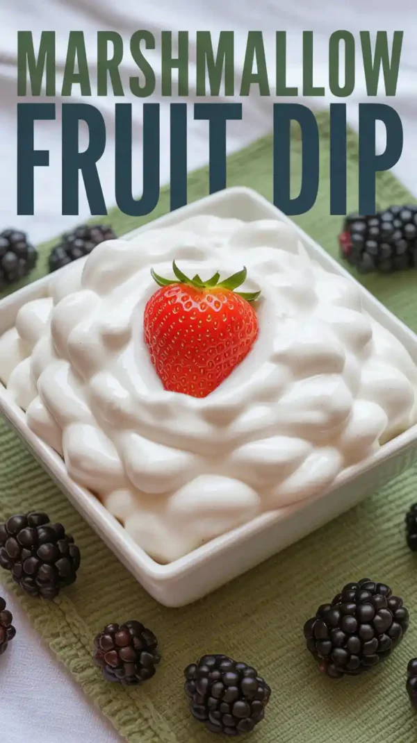 Creamy Marshmallow Fluff Fruit Dip (Easy 15-Minute Dessert!)