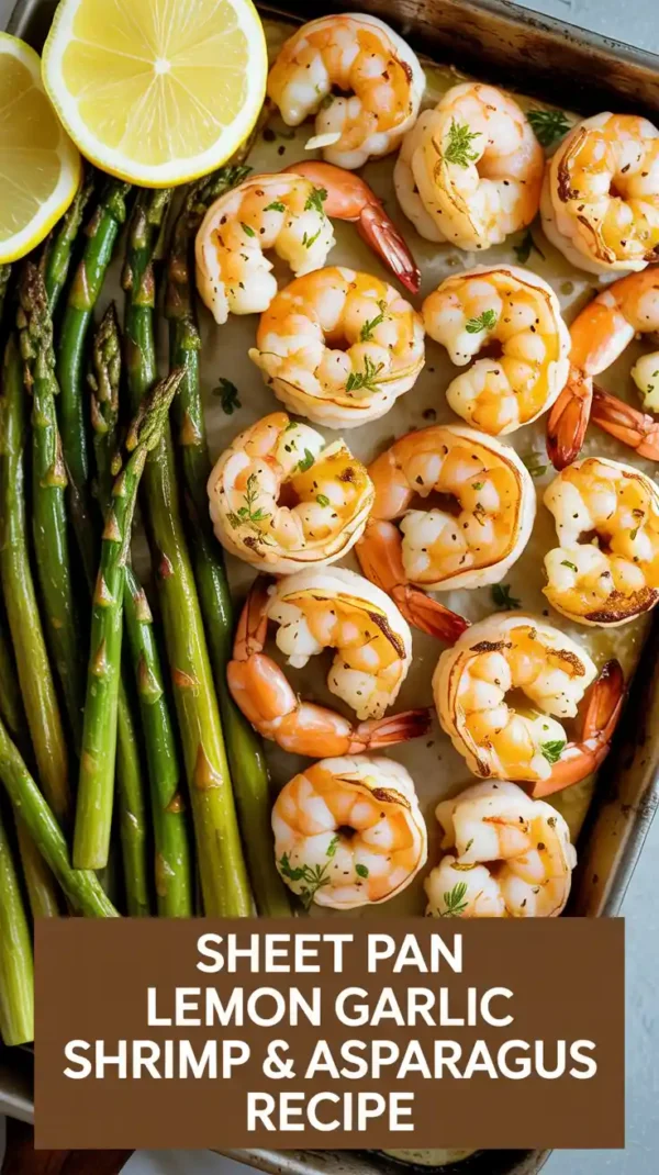 Sheet Pan Lemon Garlic Shrimp & Asparagus Recipe (20-Minute Dinner!)