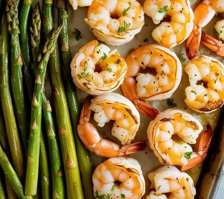 Sheet Pan Lemon Garlic Shrimp & Asparagus Recipe