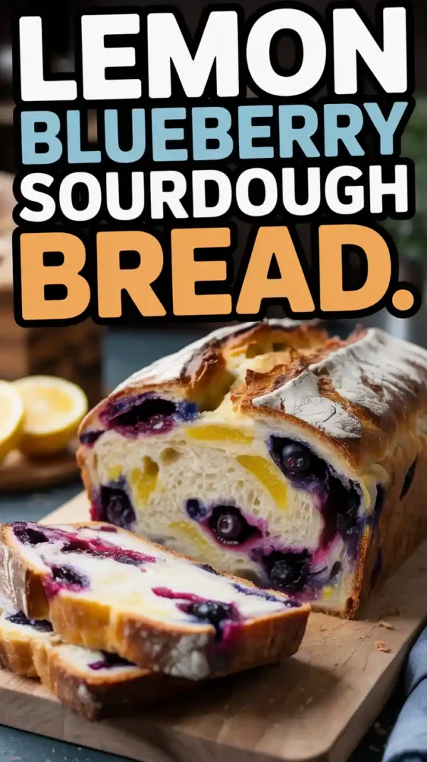 🍋 Tangy Lemon Blueberry Sourdough Bread Recipe