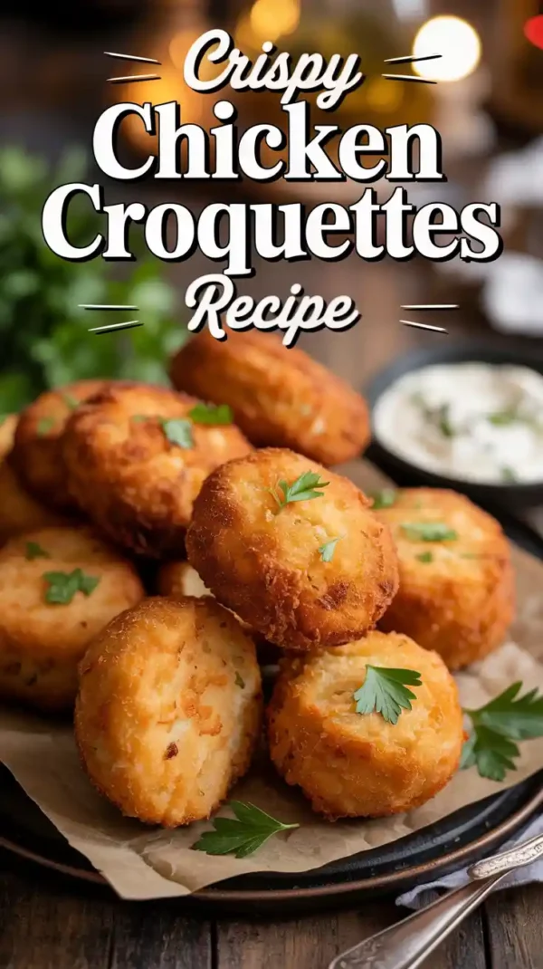 🐔 Easy Chicken Croquettes Recipe (Crispy Outside, Tender Inside!)