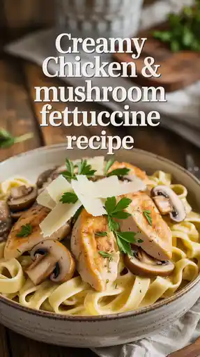 Creamy Chicken & Mushroom Fettuccine