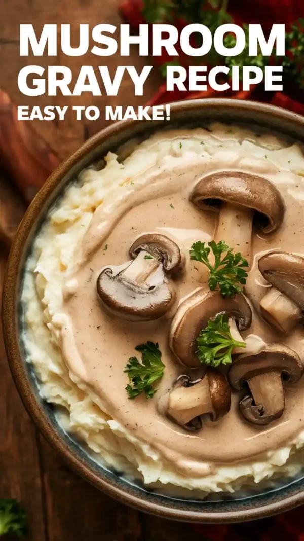 🥣 Mushroom Gravy Recipe (Rich, Creamy & Foolproof for 2025!)