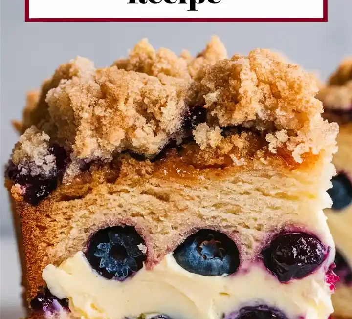 Saskatoon Berry Cream Cheese Crumb Cake Recipe