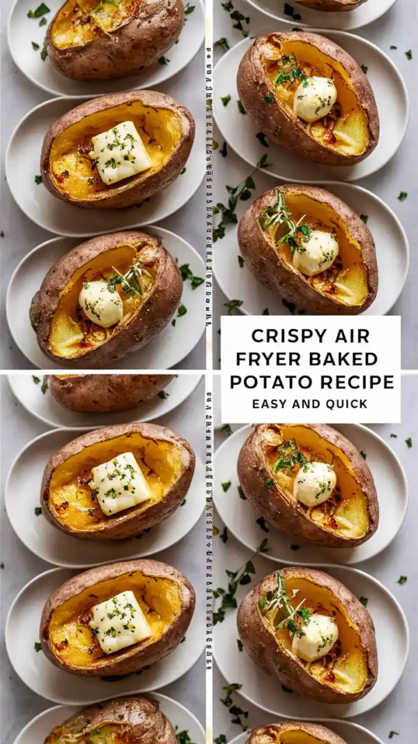 Air Fryer Baked Potato Recipe (Ultra Crispy Skin, Cloud-Fluffy Center)