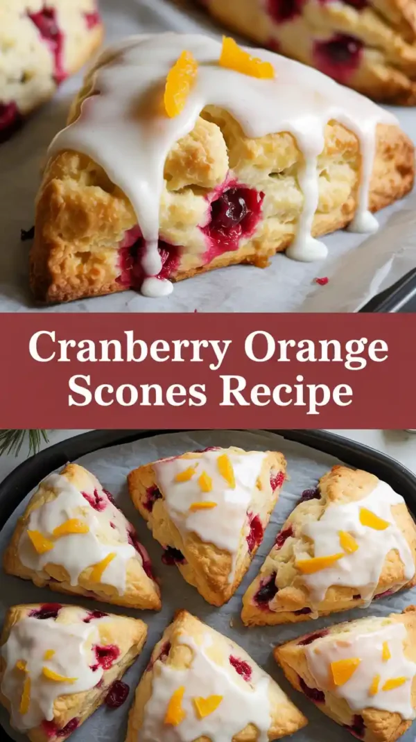 🧁 Cranberry Orange Scones Recipe (2025): Buttery, Flaky & Bursting with Citrus Flavor